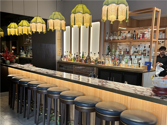 the bar